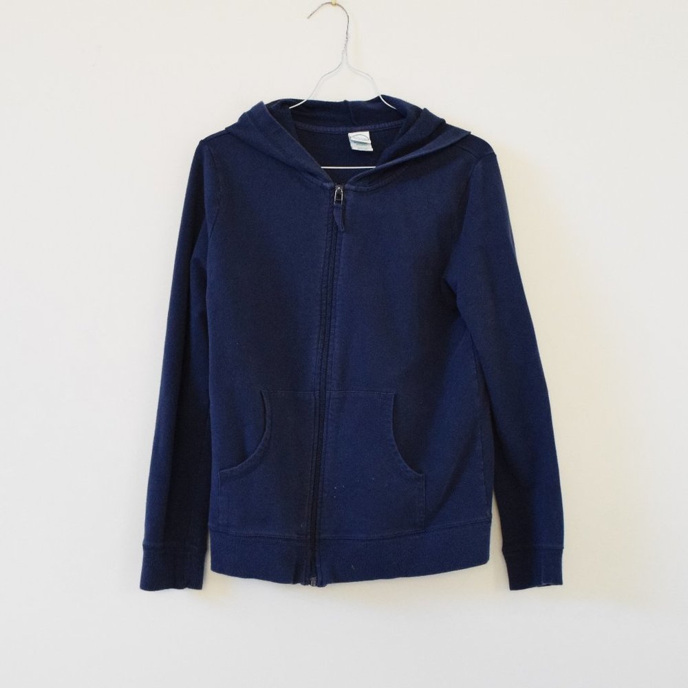 CIRCO Navy Blue Cotton Zip Up Hooded Track Jacket | Size XL